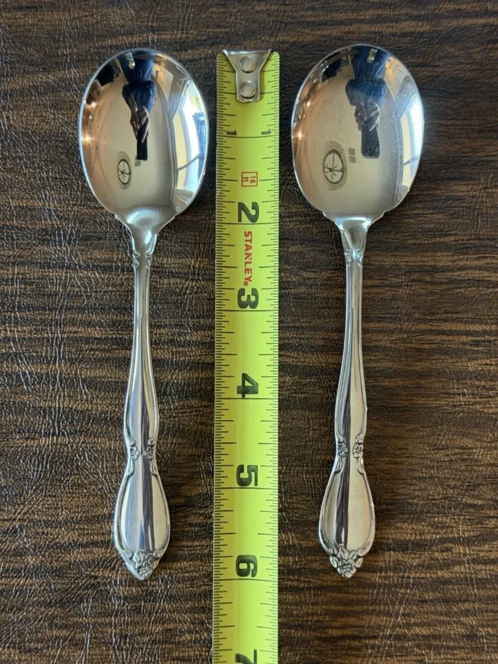 Set of 2 Oneida Community Chatelaine Stainless Sugar Spoons Replacement Flatware